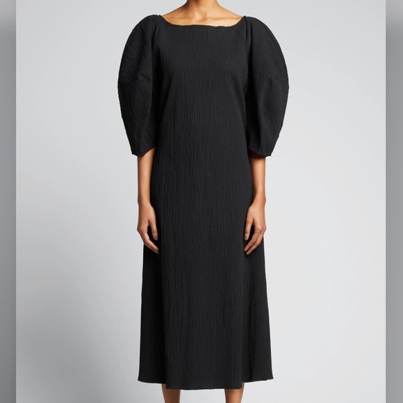 Mara Hoffman Dresses & Skirts - Mara Hoffman Cecilia Puff-Sleeve Organic Cotton Midi Dress black 2X